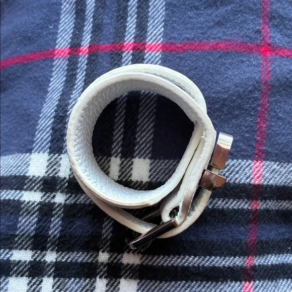 Rustic Cuff White and Silver Bracelet - Picture 10 of 13